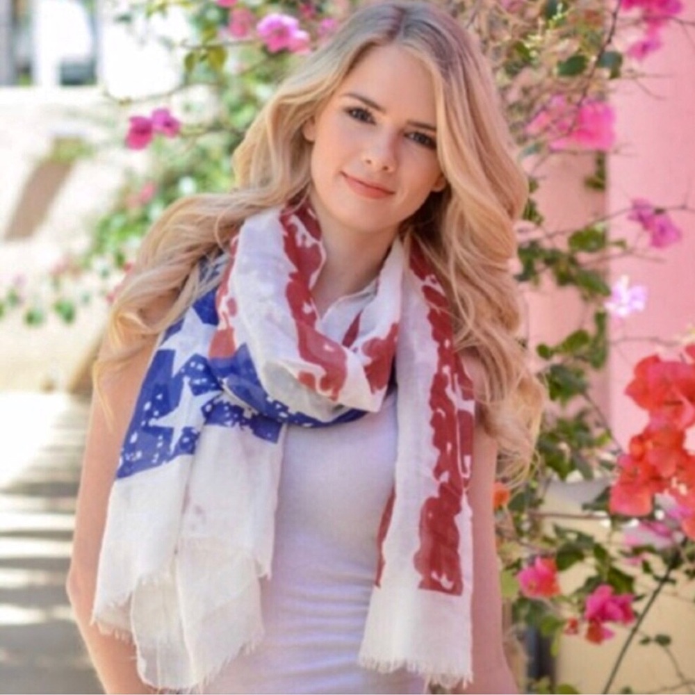 Red White Blue lightweight scarf 🇺🇸